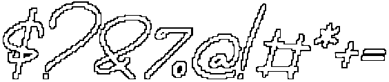 CS Wardine Pixel Outline otf (400) Font OTHER CHARS
