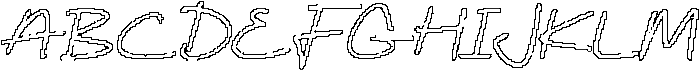 CS Wardine Pixel Outline otf (400) Font UPPERCASE