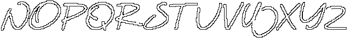 CS Wardine Pixel Outline otf (400) Font UPPERCASE