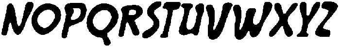 CS Warped Drawn Italic otf (400) Font UPPERCASE