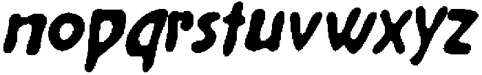 CS Warped Drawn Italic otf (400) Font LOWERCASE