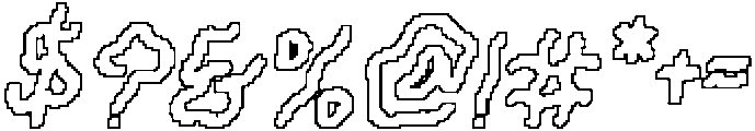 CS Wavelle Pixel Outline otf (400) Font OTHER CHARS