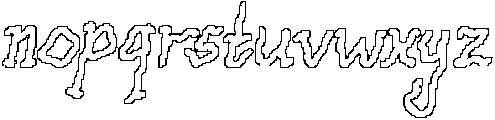 CS Wavelle Pixel Outline otf (400) Font LOWERCASE