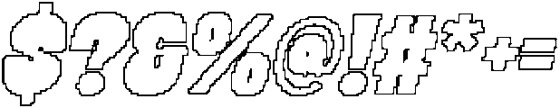 CS Whitney Pixel Outline otf (400) Font OTHER CHARS