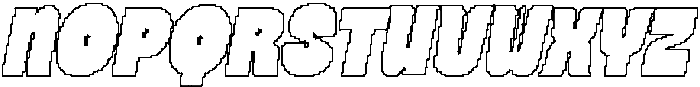CS Whitney Pixel Outline otf (400) Font UPPERCASE