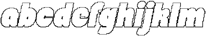 CS Whitney Pixel Outline otf (400) Font LOWERCASE