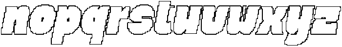 CS Whitney Pixel Outline otf (400) Font LOWERCASE