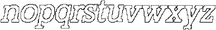 CS Wichita Pixel Outline otf (400) Font LOWERCASE