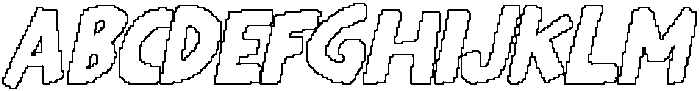 CS Wilkes Pixel Outline otf (400) Font UPPERCASE