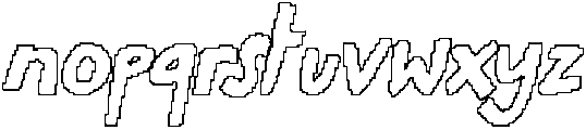 CS Wilkes Pixel Outline otf (400) Font LOWERCASE