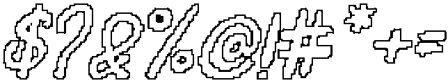 CS Willard Pixel Outline otf (400) Font OTHER CHARS