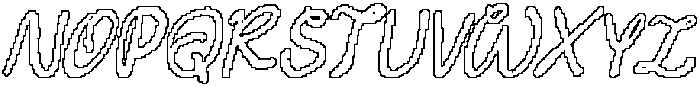 CS Willard Pixel Outline otf (400) Font UPPERCASE
