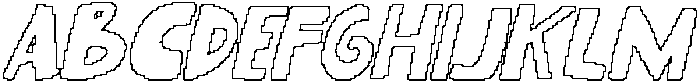 CS Winslow Pixel Outline otf (400) Font UPPERCASE
