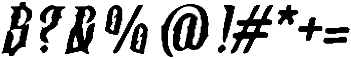 CS Wraith Drawn Italic otf (400) Font OTHER CHARS