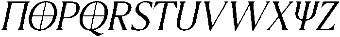 CS Yaeger Italic otf (400) Font UPPERCASE