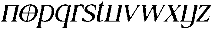 CS Yaeger Italic otf (400) Font LOWERCASE