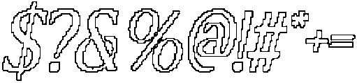 CS Yaeger Pixel Outline otf (400) Font OTHER CHARS