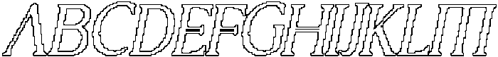 CS Yaeger Pixel Outline otf (400) Font UPPERCASE
