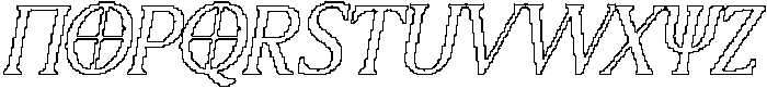 CS Yaeger Pixel Outline otf (400) Font UPPERCASE