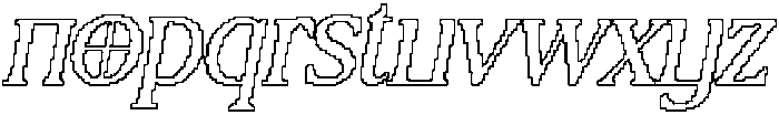 CS Yaeger Pixel Outline otf (400) Font LOWERCASE