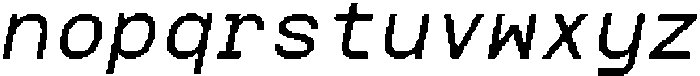 CSAliceMonoPixel-Regular otf (400) Font LOWERCASE