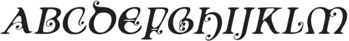 CSLizbethDrawn-Italic otf (400) Font UPPERCASE