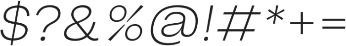 CTM Sans Italic ExtraLight Italic otf (200) Font OTHER CHARS