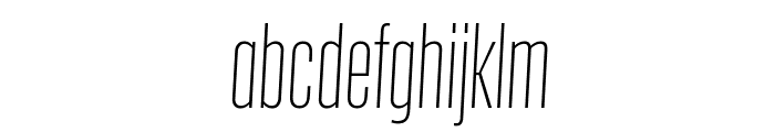 ActionCondensedLight Grade1Italic Reduced Font LOWERCASE