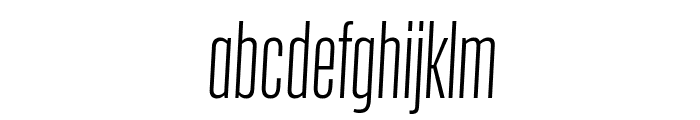 ActionCondensedLight Grade2Italic Reduced Font LOWERCASE