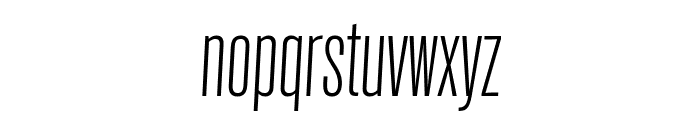 ActionCondensedLight Grade2Italic Reduced Font LOWERCASE