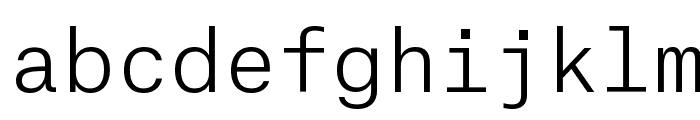 AtlasTypewriter Light Reduced Font LOWERCASE