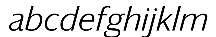 DarbySans LightItalic Reduced Font LOWERCASE