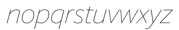 DarbySans ThinItalic Reduced Font LOWERCASE