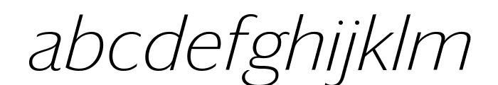 DarbySans XLightItalic Reduced Font LOWERCASE