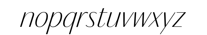 DarbySansPoster XLightItalic Reduced Font LOWERCASE