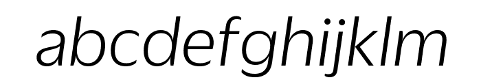 DuplicateSans LightItalic Reduced Font LOWERCASE