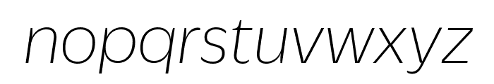 DuplicateSans ThinItalic Reduced Font LOWERCASE