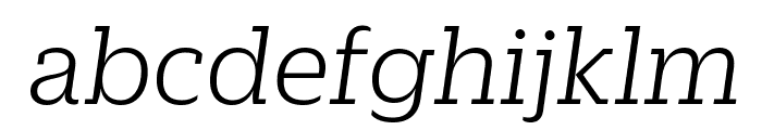 DuplicateSlab LightItalic Reduced Font LOWERCASE