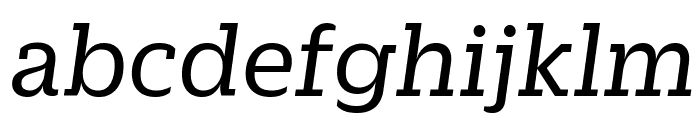 DuplicateSlab RegularItalic Reduced Font LOWERCASE