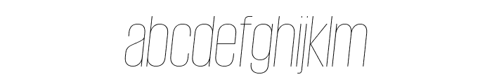 GiorgioSans ThinItalic Reduced Font LOWERCASE