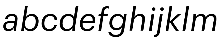 Graphik RegularItalic Reduced Font LOWERCASE