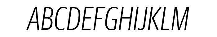GuardianSansXCond LightIt Reduced Font UPPERCASE