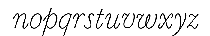 MarianText 1757Italic Reduced Font LOWERCASE