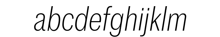 MarrSansCondensed LightItalic Reduced Font LOWERCASE