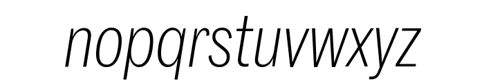 MarrSansCondensed LightItalic Reduced Font LOWERCASE