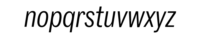 MarrSansCondensed RegularItalic Reduced Font LOWERCASE