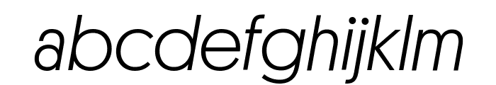 Platform LightItalic Reduced Font LOWERCASE