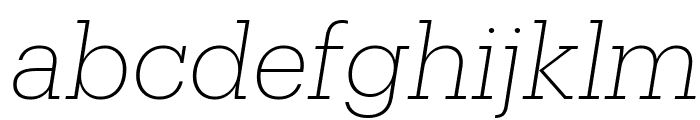 Produkt ExtralightItalic Reduced Font LOWERCASE