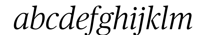 PublicoHeadline LightItalic Reduced Font LOWERCASE