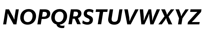 SanomatSansText SemiboldItalic Reduced Font UPPERCASE